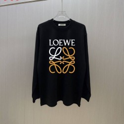 LOEWE ロエベ アナグラム ロゴプリント クルーネック ロングTシャツ スウェット 2色展開 男女兼用