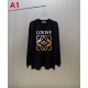 LOEWE ロエベ アナグラム ロゴプリント クルーネック ロングTシャツ スウェット 2色展開 男女兼用