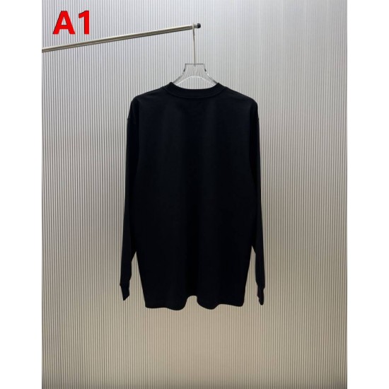 LOEWE ロエベ アナグラム ロゴプリント クルーネック ロングTシャツ スウェット 2色展開 男女兼用