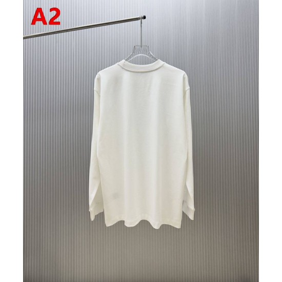 LOEWE ロエベ アナグラム ロゴプリント クルーネック ロングTシャツ スウェット 2色展開 男女兼用