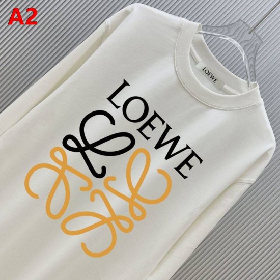 LOEWE ロエベ アナグラム ロゴプリント クルーネック ロングTシャツ スウェット 2色展開 男女兼用
