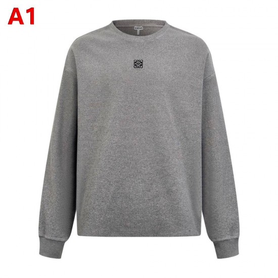 LOEWE ロエベ 25264-A70 アナグラム 刺しゅう クルーネック ロングTシャツ ロンT 2色展開 男女兼用
