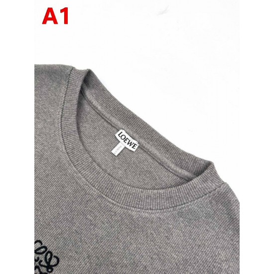 LOEWE ロエベ 25264-A70 アナグラム 刺しゅう クルーネック ロングTシャツ ロンT 2色展開 男女兼用