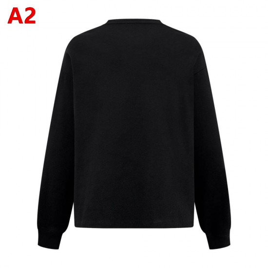 LOEWE ロエベ 25264-A70 アナグラム 刺しゅう クルーネック ロングTシャツ ロンT 2色展開 男女兼用