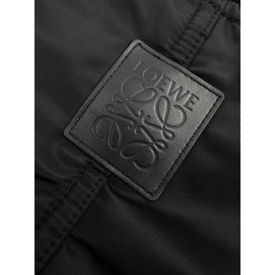 LOEWE ロエベ 25363-C30 メタルフック デザイナーズ ボンバージャケット 中綿ジャケット ブラック メンズ